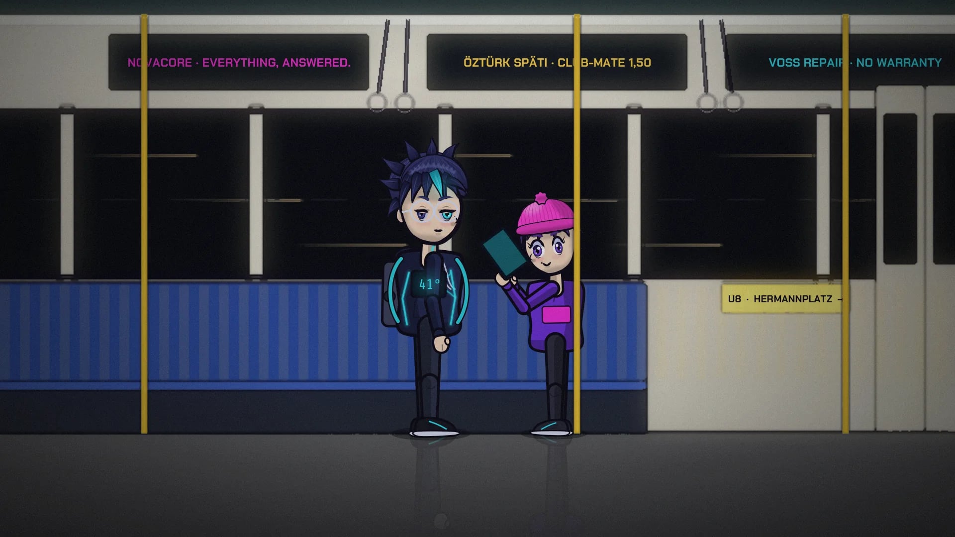 U8, Hermannplatz, painted in the style of the series