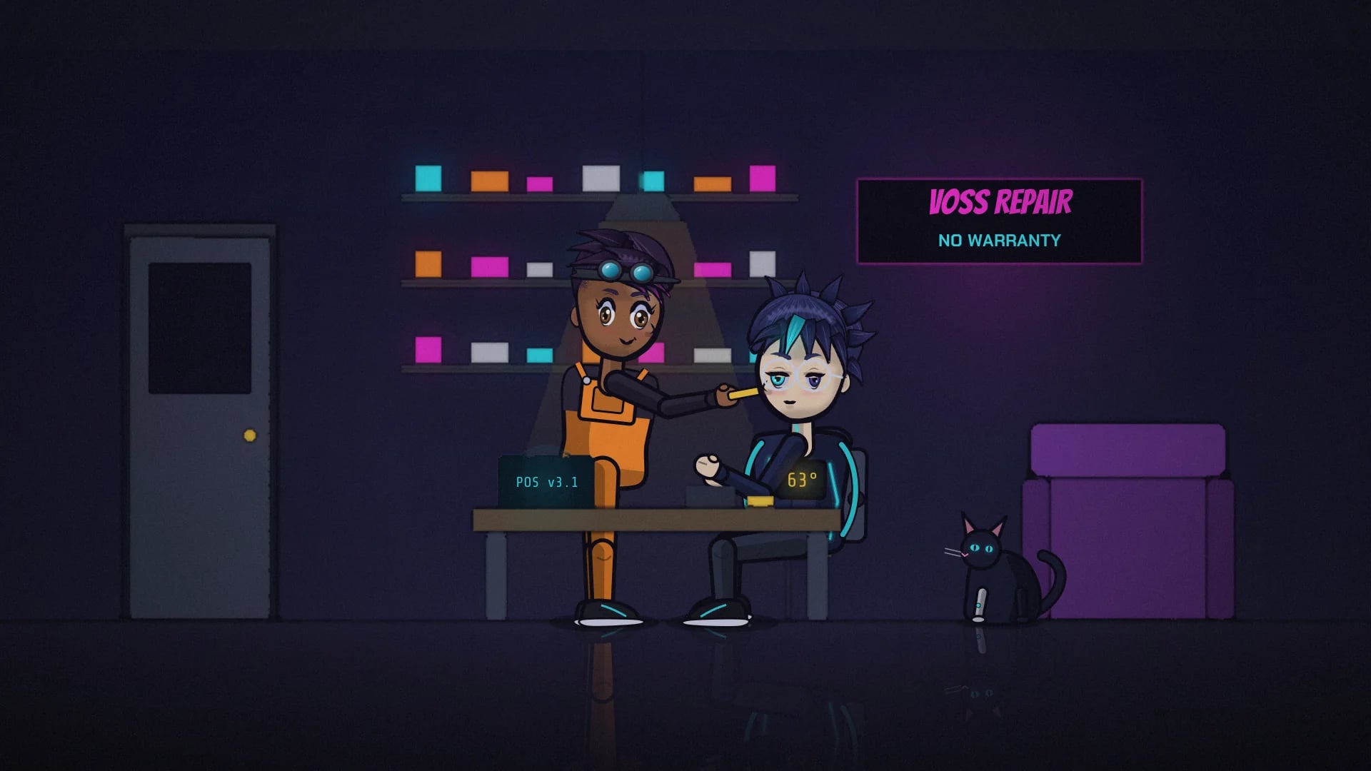 Voss Repair, painted in the style of the series